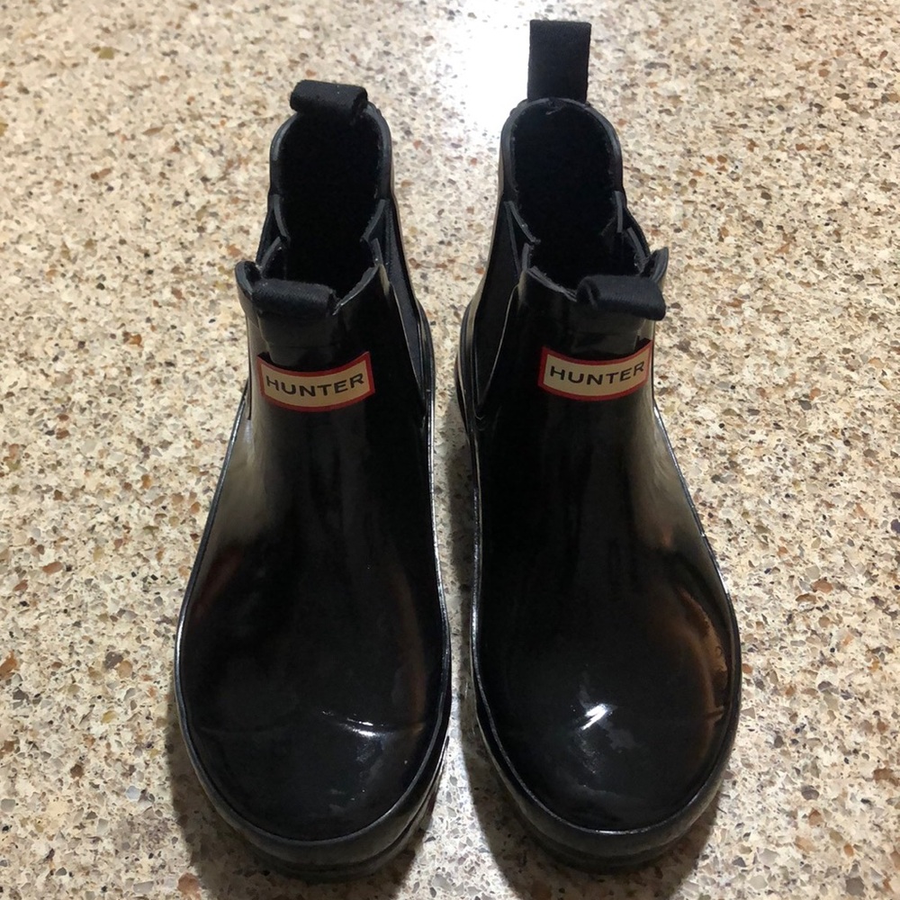 Black Original Kids Chelsea Gloss Hunter Rainboots